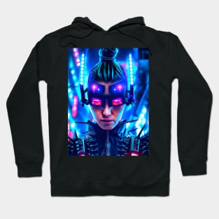 Cyberpunk Hotties (32) - Beautiful Sci fi Women Hoodie